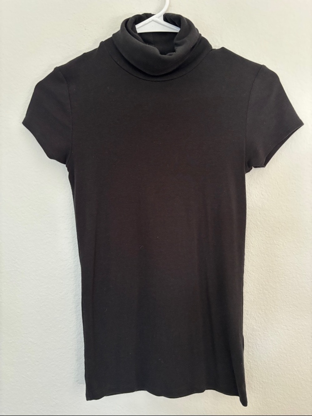 Philosophy Black Short-Sleeve Turtleneck Tee Puma Cotton Blend